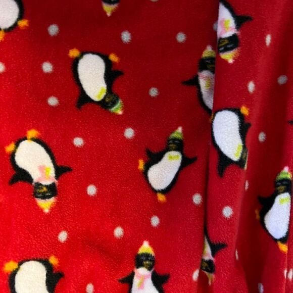 Rene Rofe Winter Penguin Fleece Pajama
Bottoms Red, XL - Picture 3 of 10